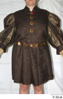  Photos Medieval Woman in brown dress 1 brown dress historical Clothing medieval upper body 0002.jpg